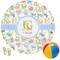 Animal Alphabet Round Beach Towel (Personalized)