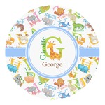 Animal Alphabet Round Decal - Small (Personalized)