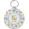 Animal Alphabet Round Plastic Keychain (Personalized)
