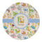 Animal Alphabet Round Linen Placemats - FRONT (Double Sided)
