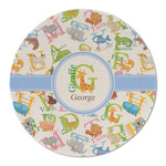 Animal Alphabet Round Linen Placemat (Personalized)