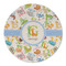 Animal Alphabet Round Linen Placemats - FRONT (Single Sided)