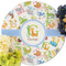 Animal Alphabet Round Linen Placemats - Front (w flowers)