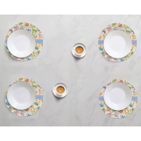 Animal Alphabet Round Linen Placemats - LIFESTYLE (set of 4)
