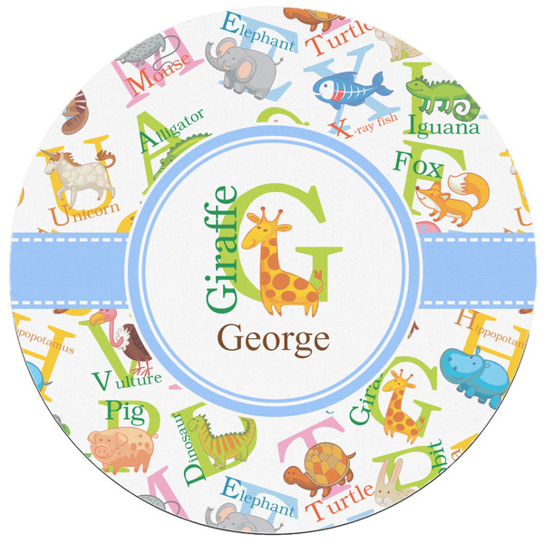 Animal Alphabet Round Mousepad - APPROVAL
