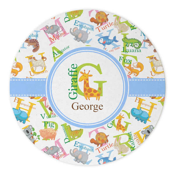 Animal Alphabet Round Paper Coaster - Approval