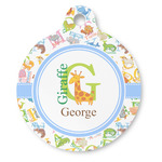 Animal Alphabet Round Pet ID Tag (Personalized)