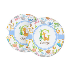 Animal Alphabet Sandstone Car Coasters - Set of 2 (Personalized)