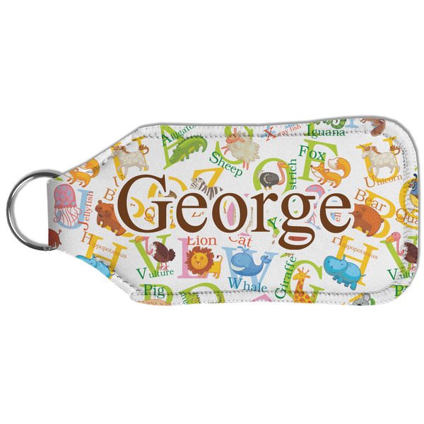 Animal Alphabet Sanitizer Holder Keychain - Large (Back)