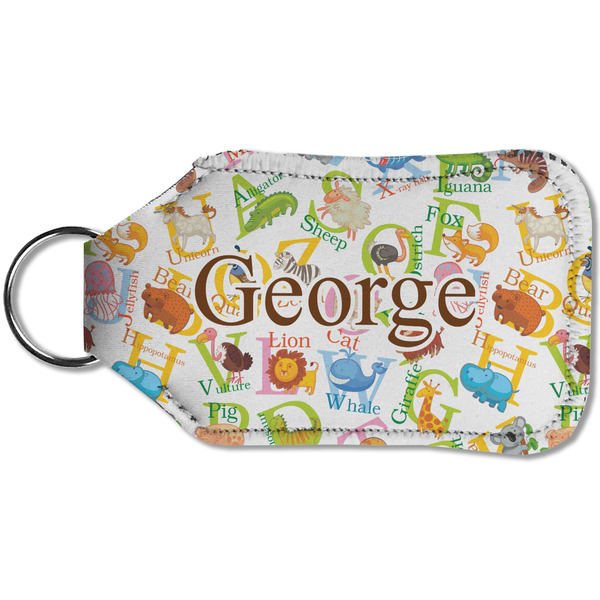 Animal Alphabet Sanitizer Holder Keychain - Small (Back)