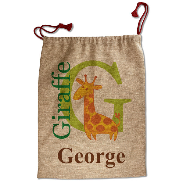 Animal Alphabet Santa Bag - Front