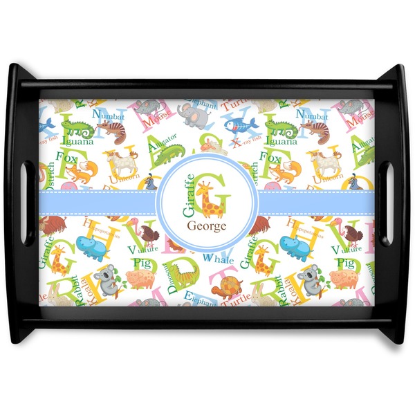 Custom Animal Alphabet Wooden Tray (Personalized)