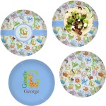 Animal Alphabet Set of 4 Glass Lunch / Dinner Plate 10" (Personalized)