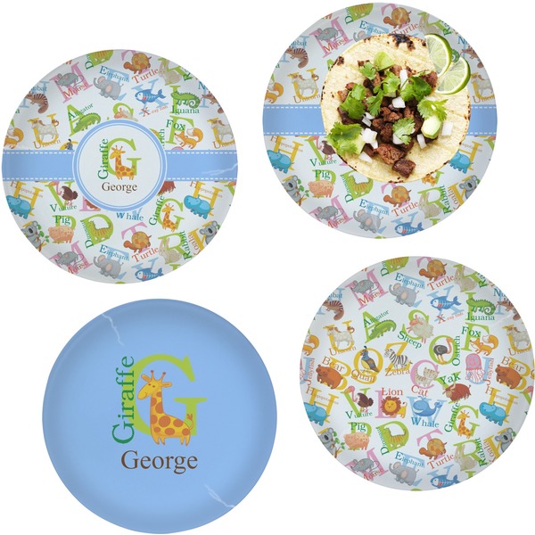 Animal Alphabet Set of Lunch / Dinner Plates