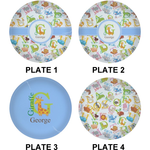 Animal Alphabet Set of Lunch / Dinner Plates (Approval)