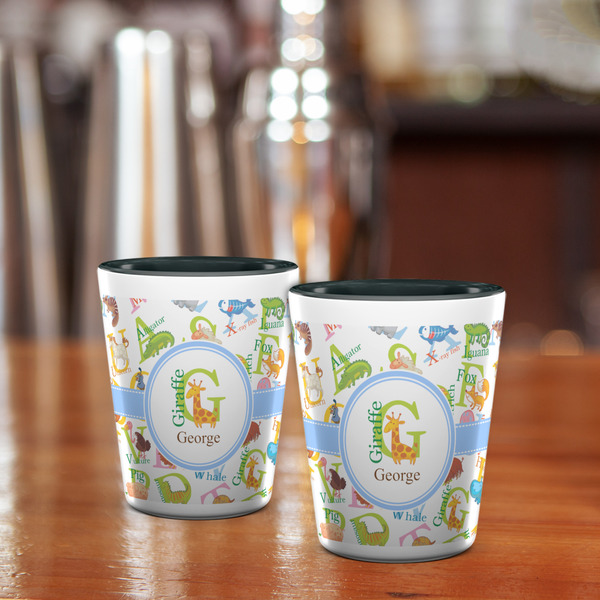 Animal Alphabet Shot Glass - Two Tone - LIFESTYLE
