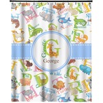 Animal Alphabet Extra Long Shower Curtain - 70"x84" (Personalized)