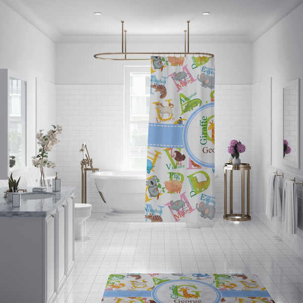 Animal Alphabet Shower Curtain - Custom Size