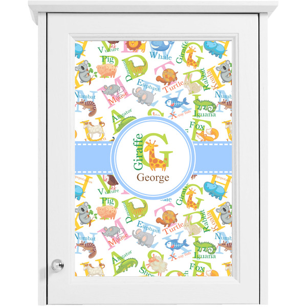 Animal Alphabet Single White Cabinet Decal