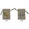 Animal Alphabet Small Burlap Gift Bag - Front & Back (Personalized)