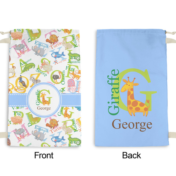 Animal Alphabet Small Laundry Bag - Front & Back View
