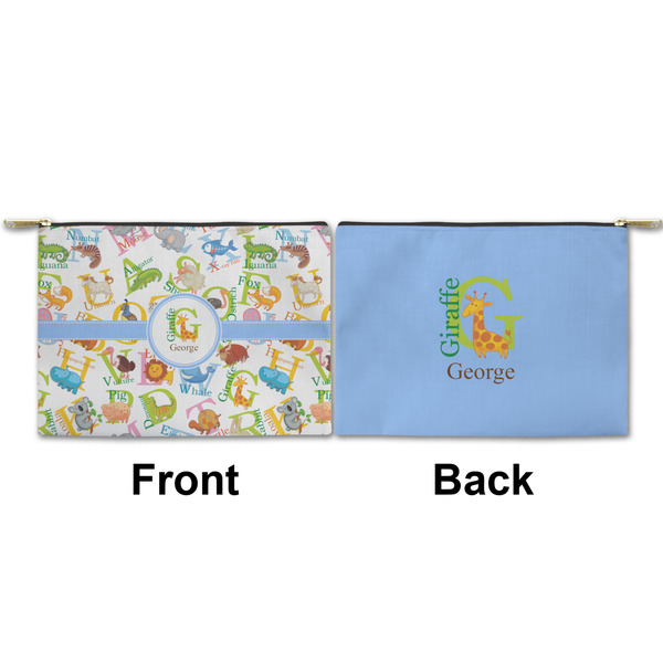 Animal Alphabet Small Zipper Pouch Approval (Front and Back)
