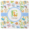 Animal Alphabet Square Rubber Backed Coaster (Personalized)