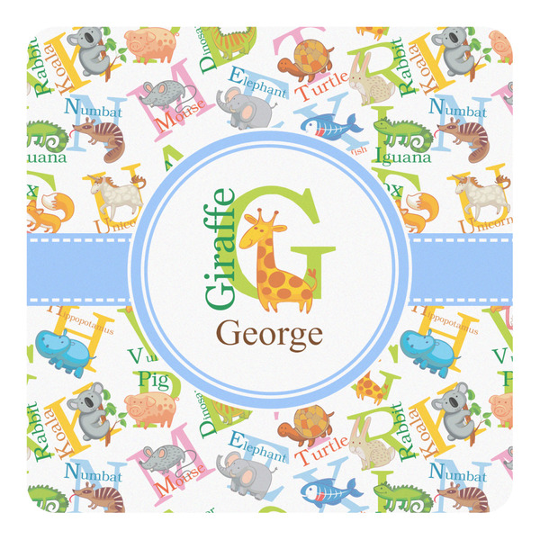 Custom Animal Alphabet Square Decal - Small (Personalized)