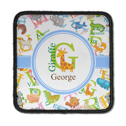Animal Alphabet Iron On Square Patch w/ Name or Text