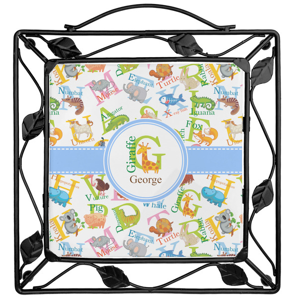 Custom Animal Alphabet Square Trivet (Personalized)