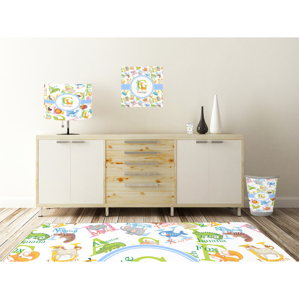 Animal Alphabet Square Wall Decal Wooden Desk