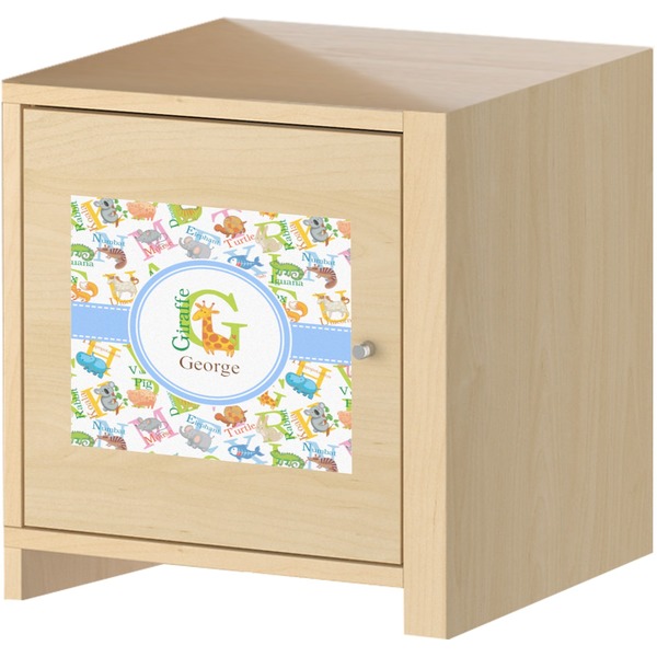 Animal Alphabet Square Wall Decal on Wooden Cabinet