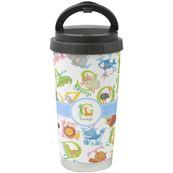 Custom Animal Alphabet Stainless Steel Coffee Tumbler (Personalized)