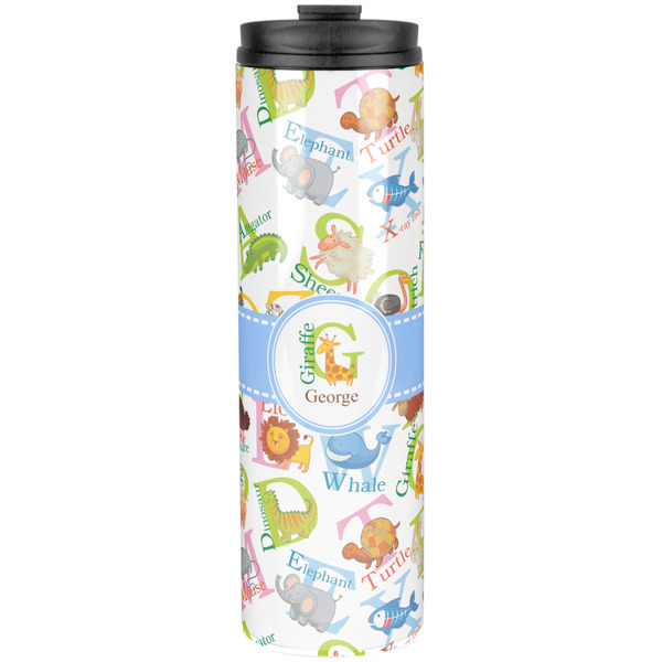 Custom Animal Alphabet Stainless Steel Skinny Tumbler - 20 oz (Personalized)