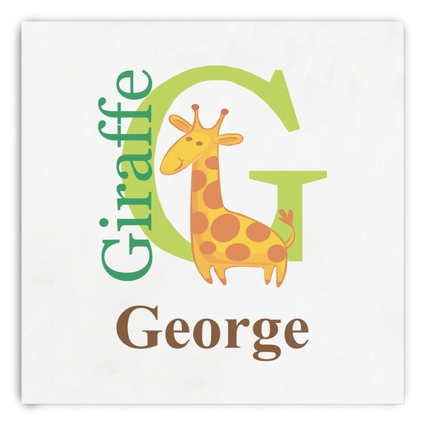 Custom Animal Alphabet Paper Dinner Napkins (Personalized)