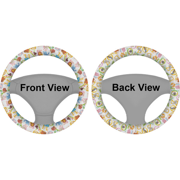 Animal Alphabet Steering Wheel Cover- Front and Back