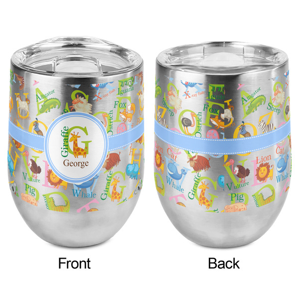 Animal Alphabet Stemless Wine Tumbler - Full Print - Approval