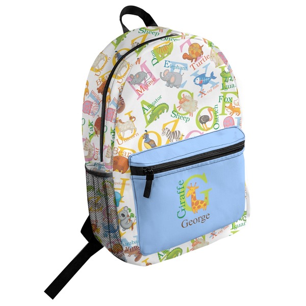 Custom Animal Alphabet Student Backpack (Personalized)