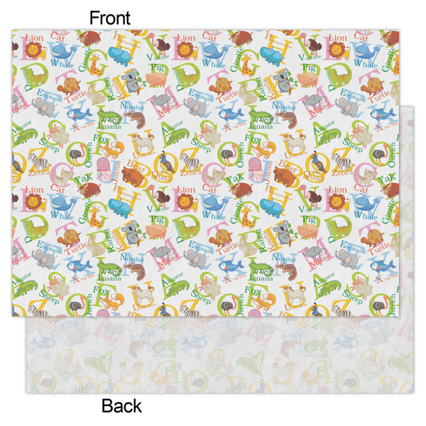 Animal Alphabet Tissue Paper - Lightweight - Large - Front & Back
