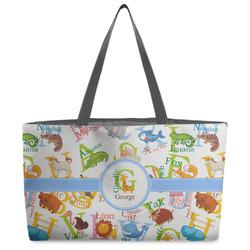 Animal Alphabet Beach Totes Bag - w/ Black Handles (Personalized)