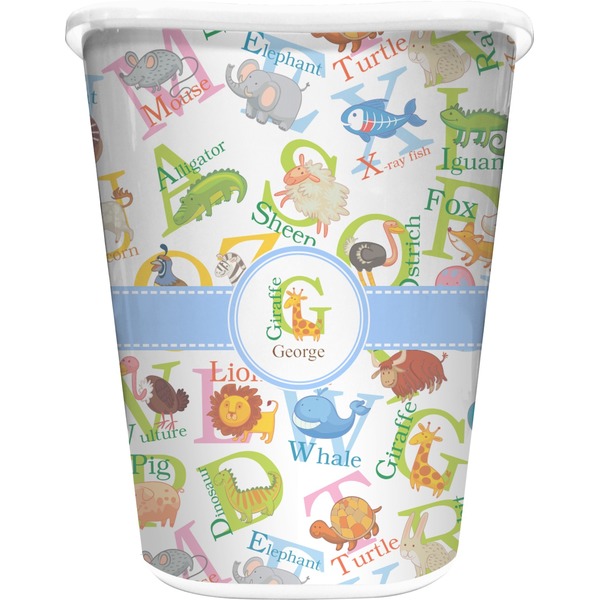 Custom Animal Alphabet Waste Basket (Personalized)