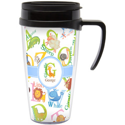 Animal Alphabet Acrylic Travel Mug with Handle (Personalized)