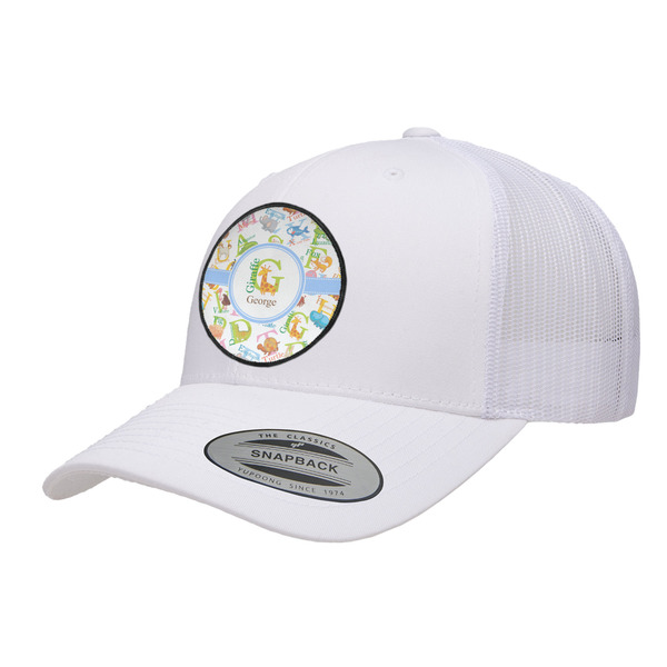 Custom Animal Alphabet Trucker Hat - White (Personalized)