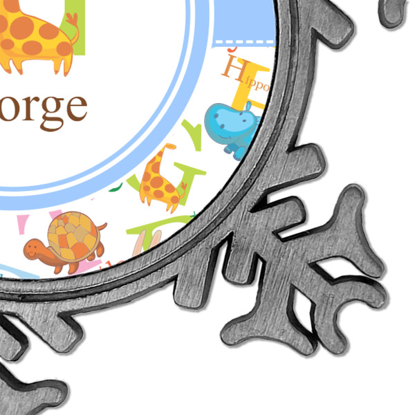 Animal Alphabet Vintage Snowflake - Detail