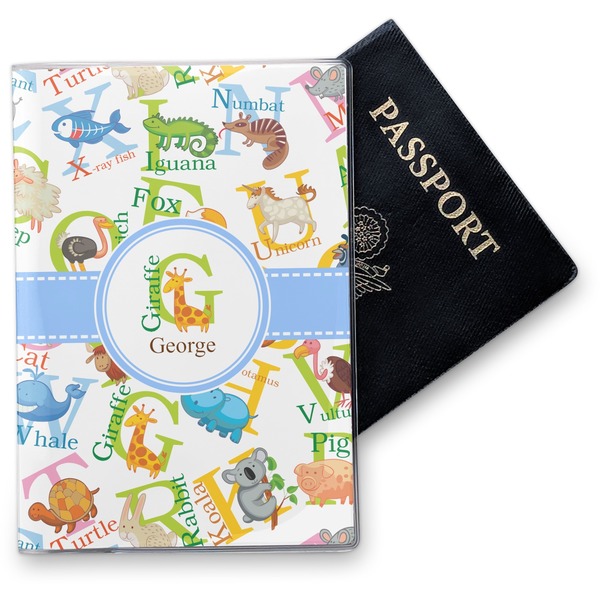 Custom Animal Alphabet Vinyl Passport Holder (Personalized)