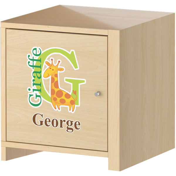 Animal Alphabet Wall Graphic on Wooden Cabinet