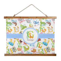Animal Alphabet Wall Hanging Tapestry - Wide (Personalized)