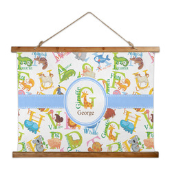 Animal Alphabet Wall Hanging Tapestry - Wide (Personalized)