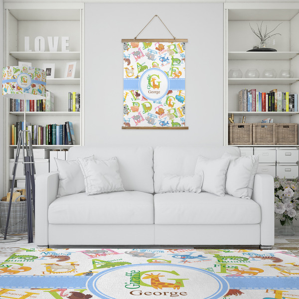 Animal Alphabet Wall Hanging Tapestry - Portrait - IN CONTEXT