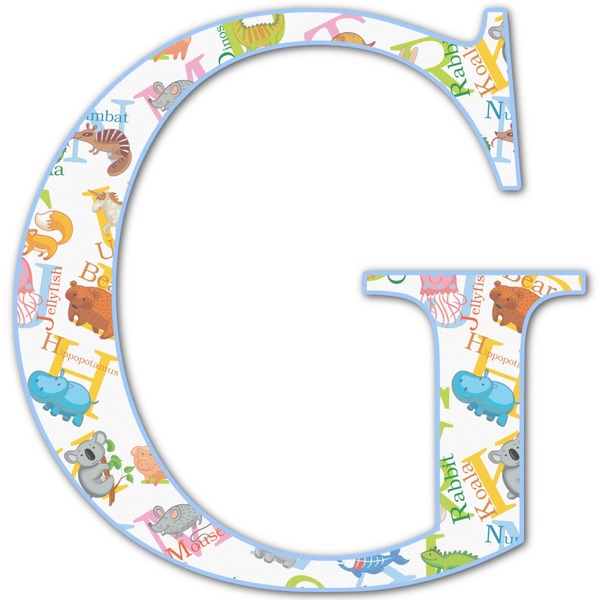 Custom Animal Alphabet Letter Decal - Medium (Personalized)